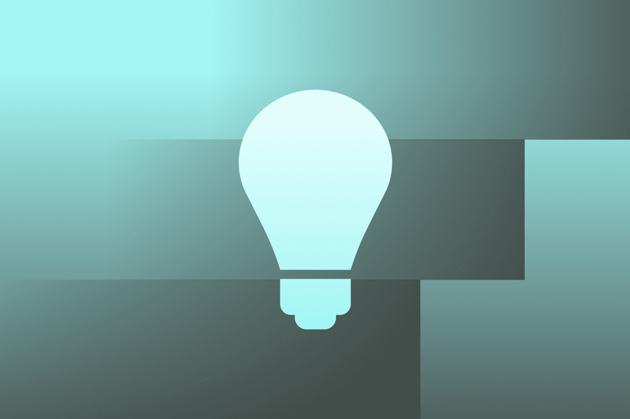 A green and blue background with three blue slanted rectangles in the middle. A white Dashlane logo is overlaid on top.