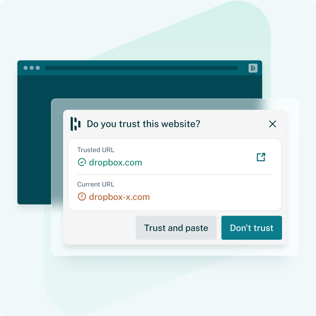 This image shows Dashlane’s phishing alerts feature in action.