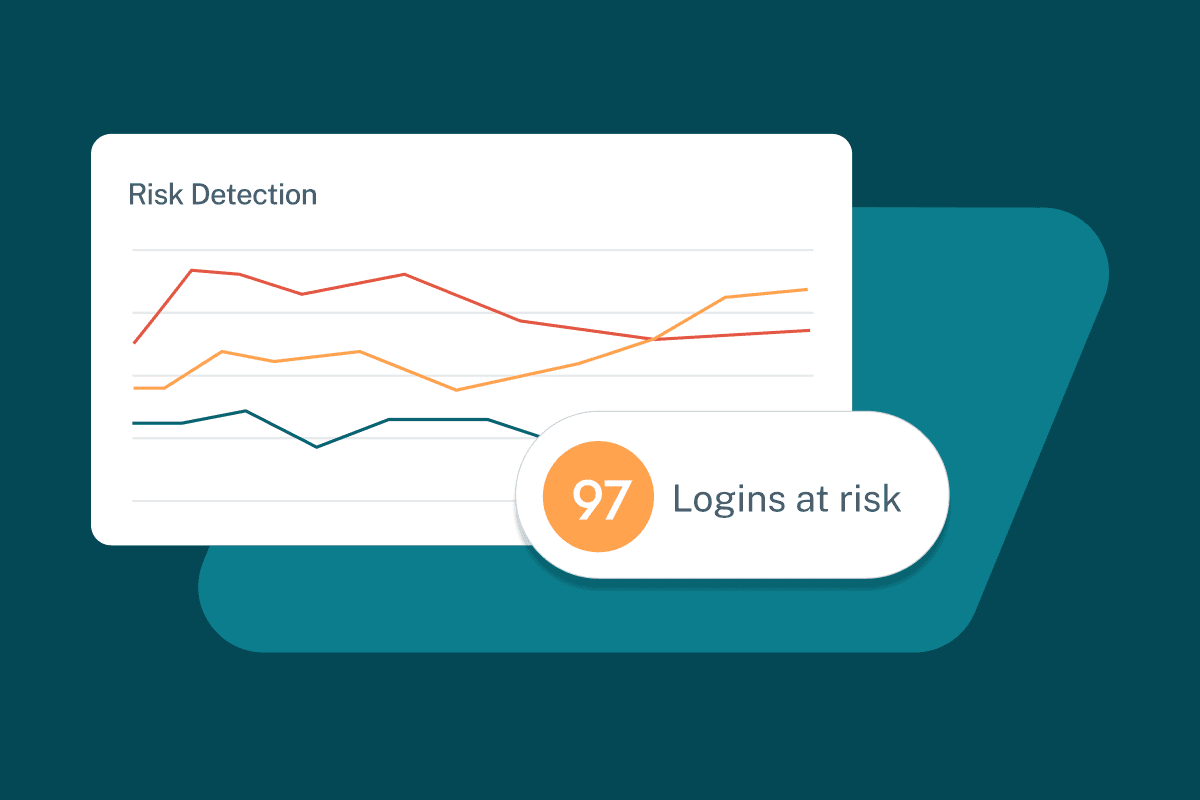 This image shows Dashlane’s Credential Risk Detection feature flagging at-risk logins.