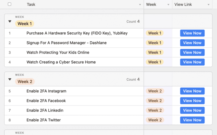 Personal Security Posture Improvement Plan #1.