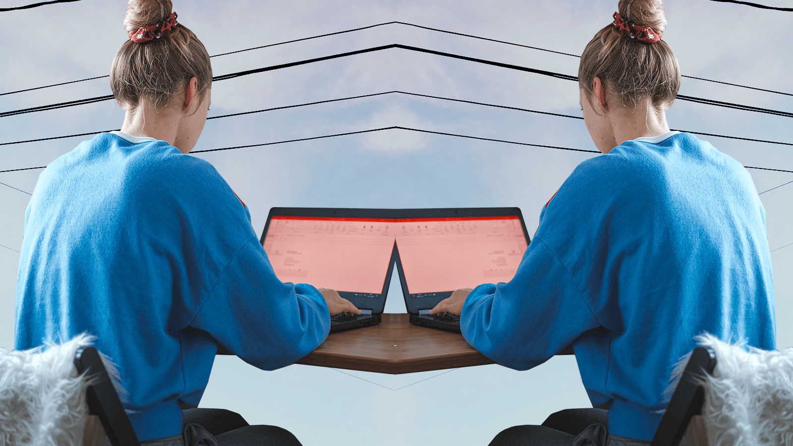 woman working at computer