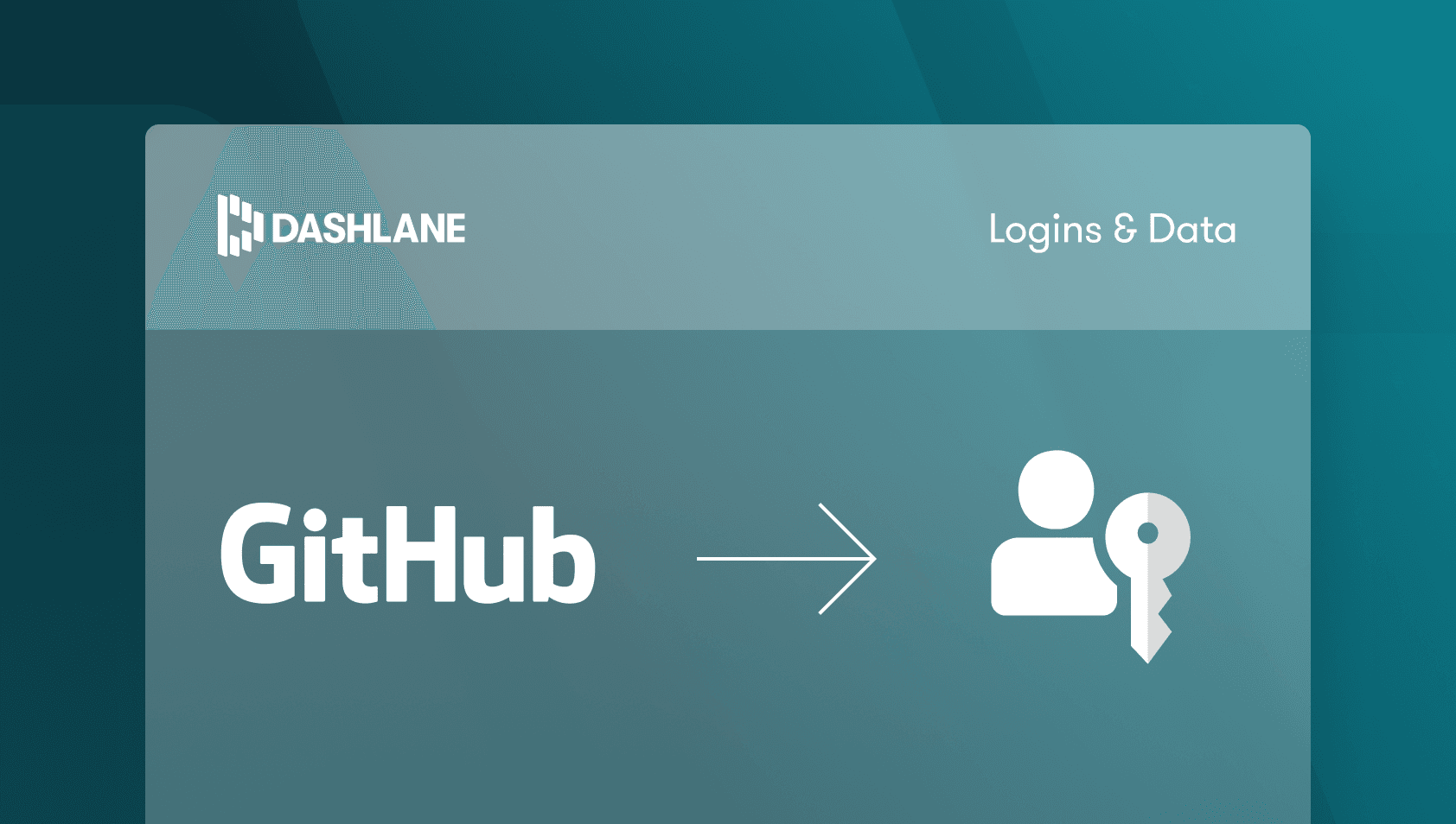 Github logo and a key icon representing logging in with a passkey.