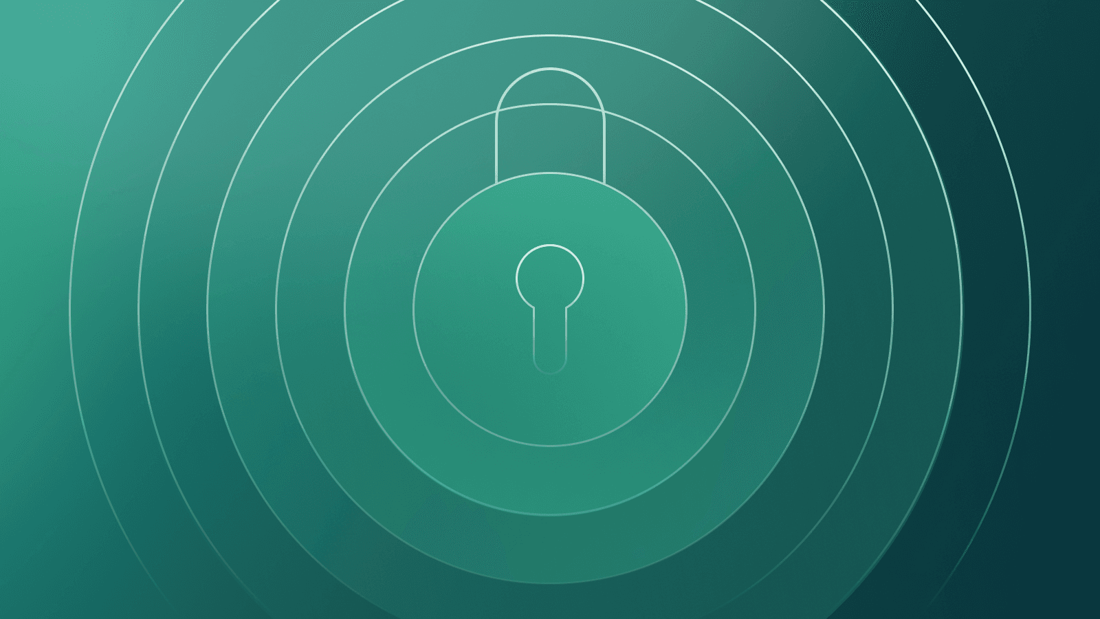 A green and blue background with three blue slanted rectangles in the middle. A white Dashlane logo is overlaid on top.