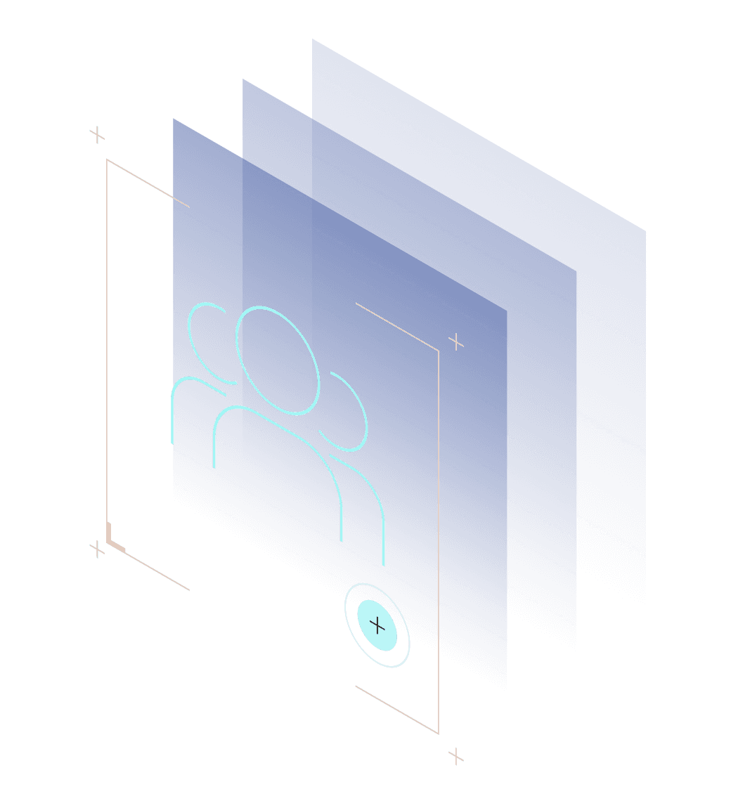 This illustration represents the ability for employees to securely share business credentials and admins to have oversight and controls.