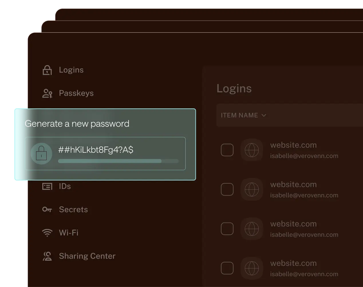 This image shows Dashlane’s ability to generate secure passwords for employees.