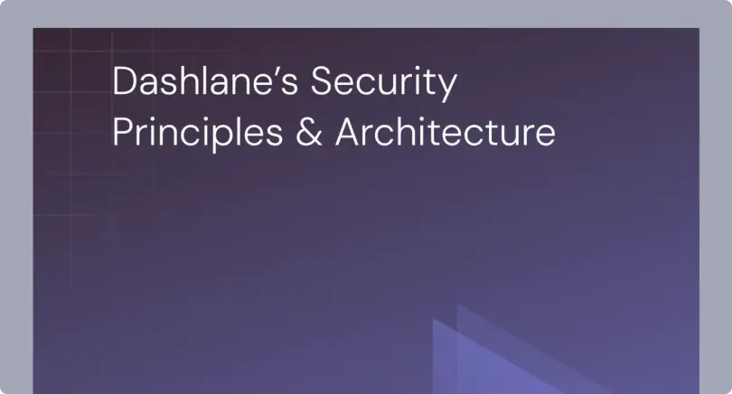Graphic representing Dashlane's in-depth documentation on its zero-knowledge security.